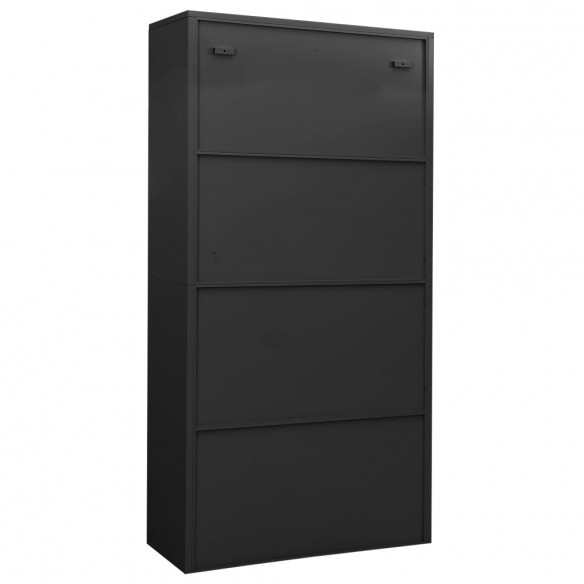 Armoire de bureau Anthracite 90x40x180 cm Acier