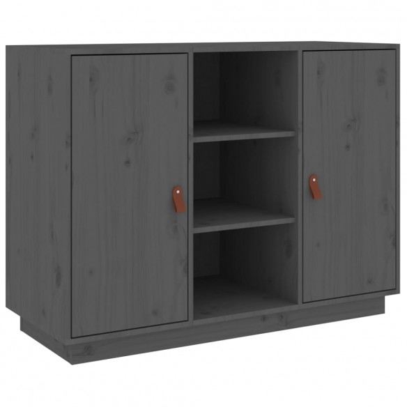 Buffet Gris 100x40x75 cm Bois massif de pin