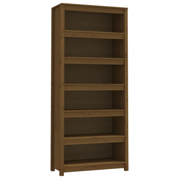 Bibliothèque Marron miel 80x35x183 cm Bois de pin massif