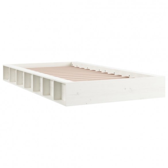 Cadre de lit Blanc 90x190 cm Simple Bois massif