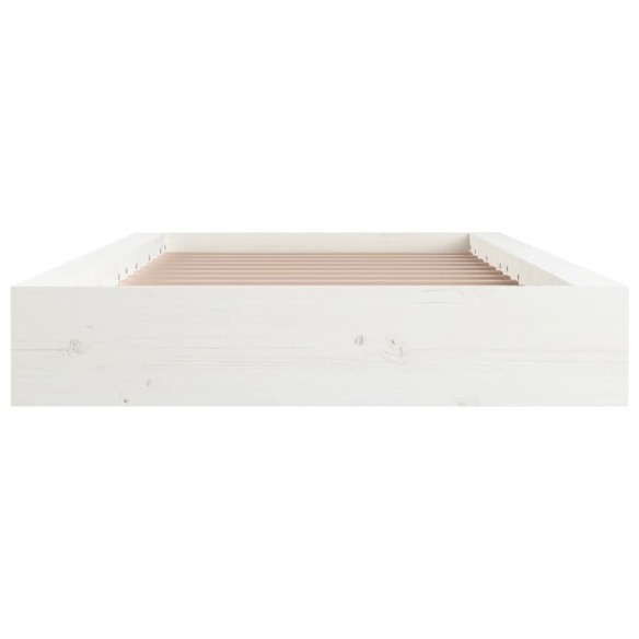 Cadre de lit Blanc 90x190 cm Simple Bois massif