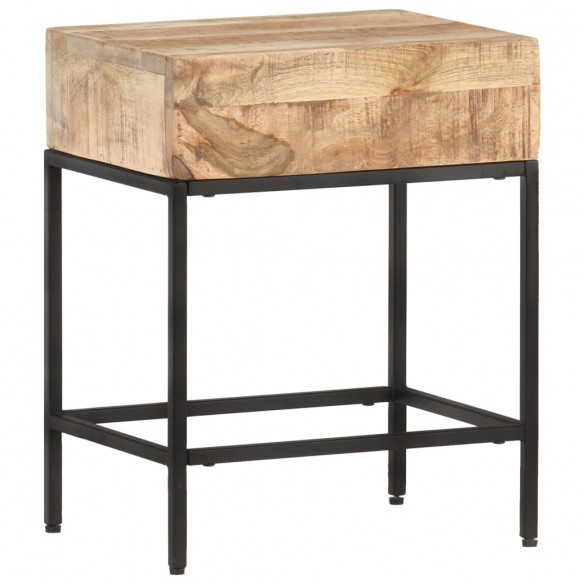 Table d'appoint 40x30x50 cm Bois massif de manguier brut