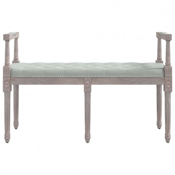 Banc Gris clair 110x40x70 cm Velours