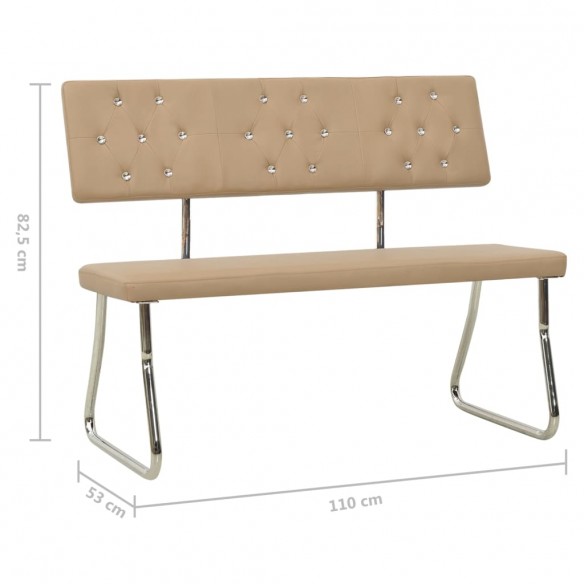 Banc 110 cm Cappuccino Similicuir