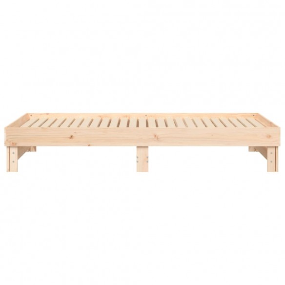 Lit coulissant 2x(100x200) cm Bois de pin massif