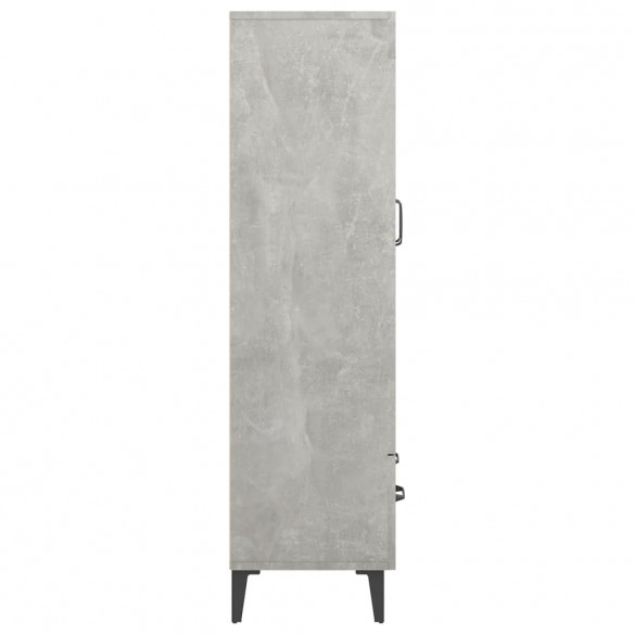 Buffet Gris béton 70x31x115 cm Bois d'ingénierie