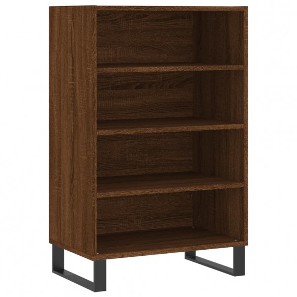 Buffet haut chêne marron 57x35x90 cm bois d'ingénierie