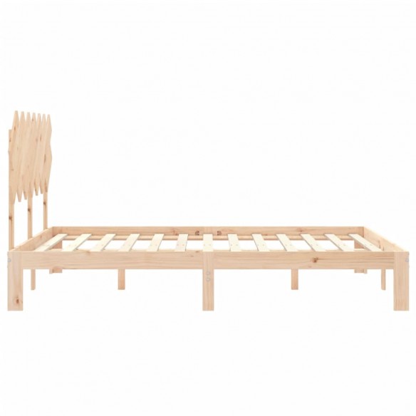 Cadre de lit avec tête de lit 140x190 cm bois massif