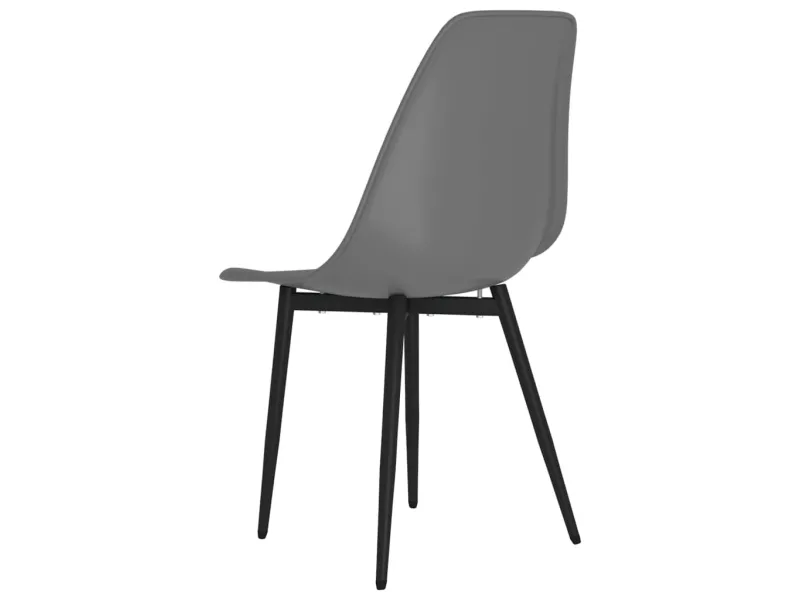 Chaises à manger lot de 2 gris PP