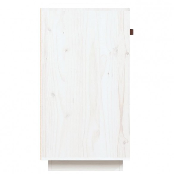 Buffet Blanc 100x40x75 cm Bois massif de pin