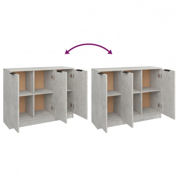 Buffet Gris béton 90,5x30x70 cm Bois d'ingénierie