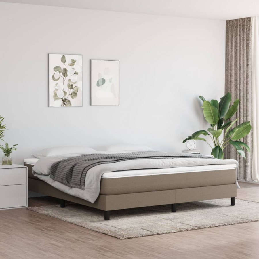 Matelas de lit à ressorts ensachés Taupe 160x200x20 cm Tissu