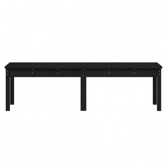 Banc de jardin à 2 places noir 159,5x44x45cm bois massif de pin