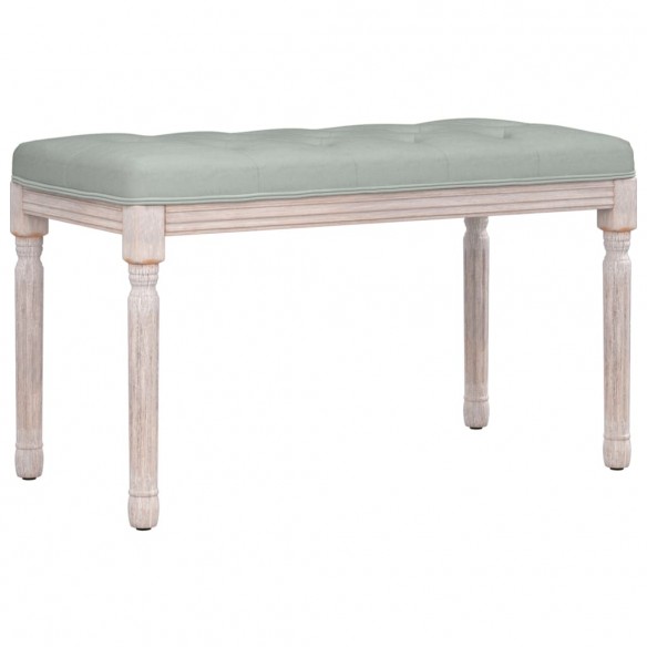 Banc Gris clair 80x40x49 cm Velours