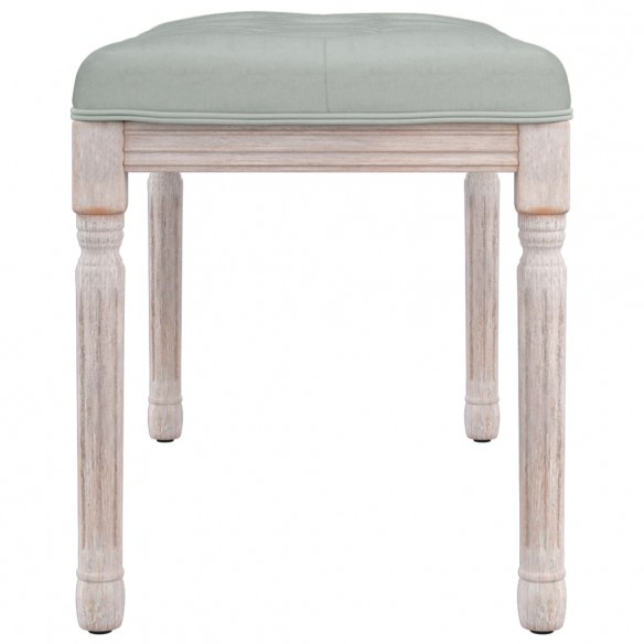 Banc Gris clair 80x40x49 cm Velours