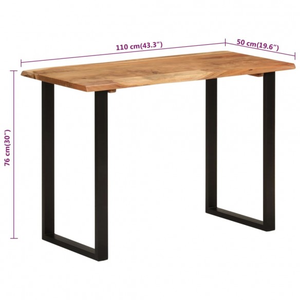 Table à dîner 110x50x76 cm Bois d'acacia solide