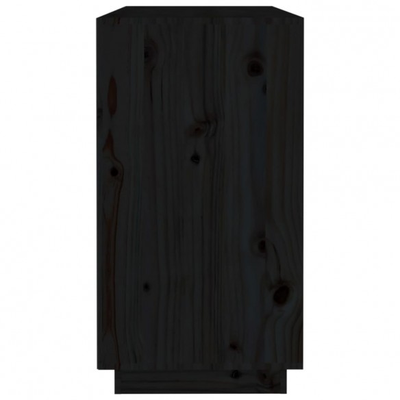 Buffet Noir 100x40x75 cm Bois massif de pin