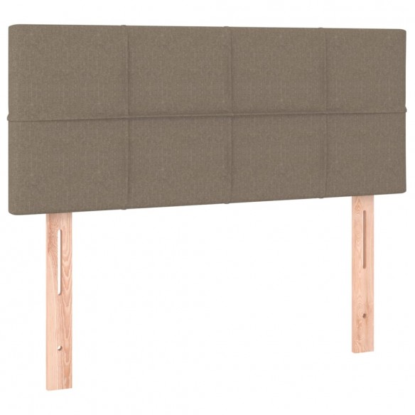 Cadre de lit avec matelas Taupe 80x200 cm Tissu