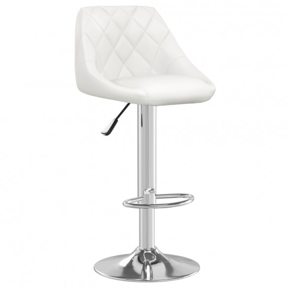 Tabourets de bar lot de 2 blanc similicuir