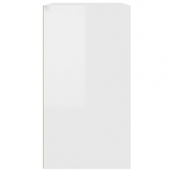 Armoire cosmétique Blanc brillant 80x40x75 cm Bois d'ingénierie