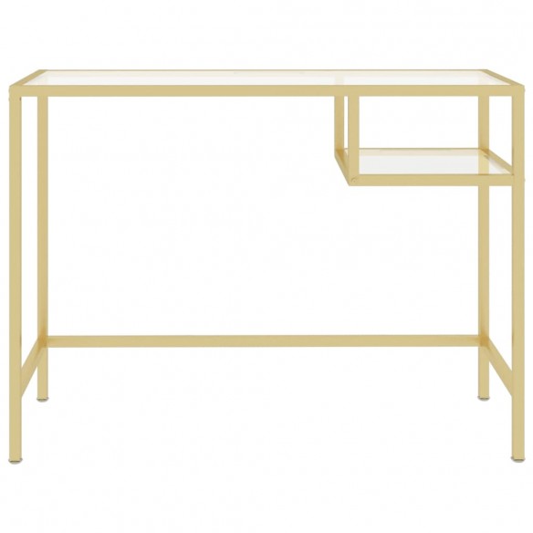 Bureau d'ordinateur Transparent 100x36x74 cm Verre trempé