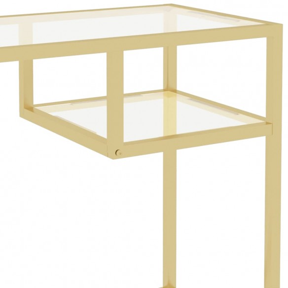 Bureau d'ordinateur Transparent 100x36x74 cm Verre trempé