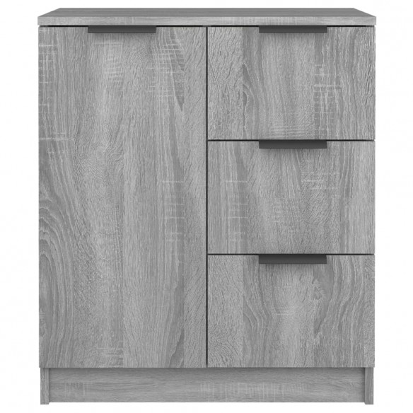 Buffets 2 pcs Sonoma gris 60x30x70 cm Bois d'ingénierie