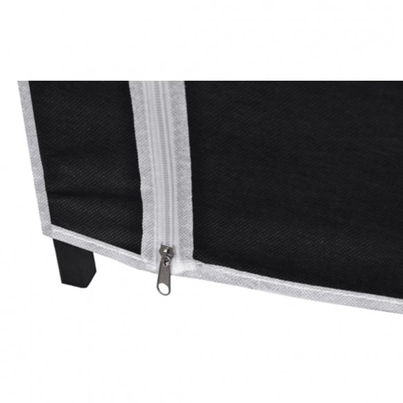 Garde-robe en tissu 2 pcs Noir