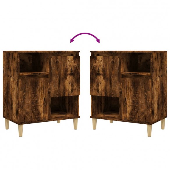 Buffet Chêne fumé 60x35x70 cm Bois d'ingénierie