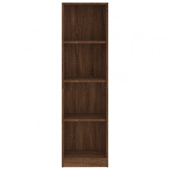 Bibliothèque 4 niveaux Chêne marron 40x24x143cm Bois ingénierie