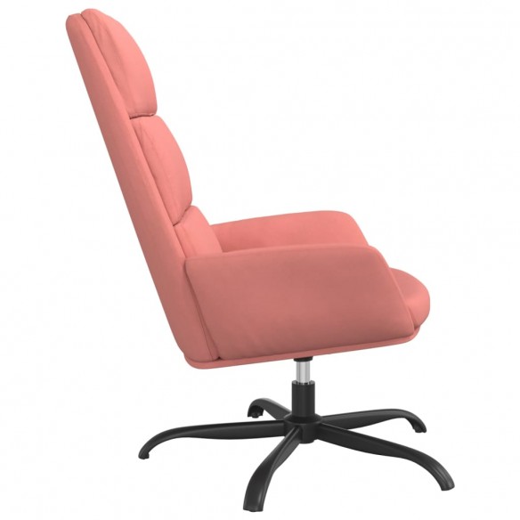 Chaise de relaxation Rose Velours