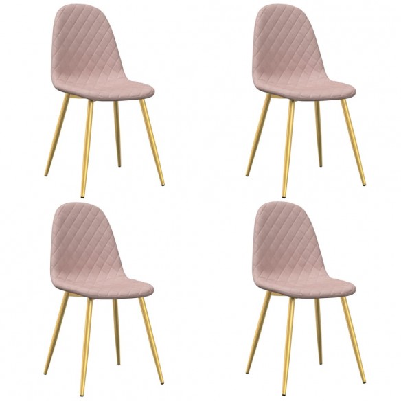 Chaises à manger lot de 4 Rose Velours