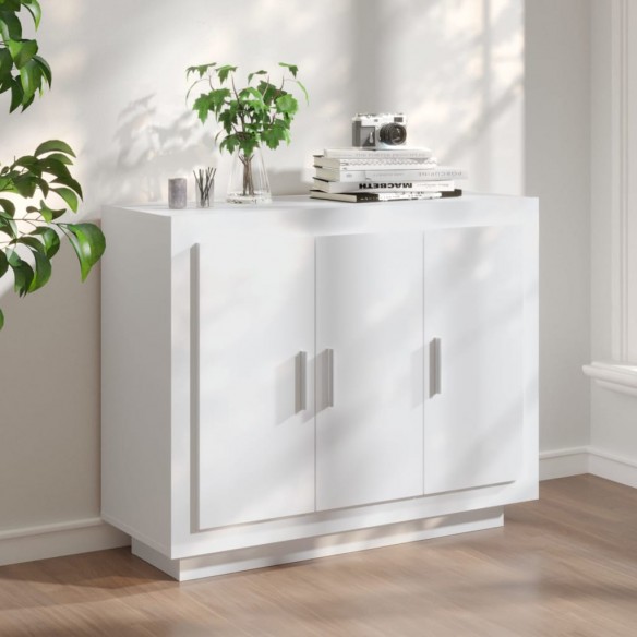 Buffet Blanc 92x35x75 cm Bois d'ingénierie