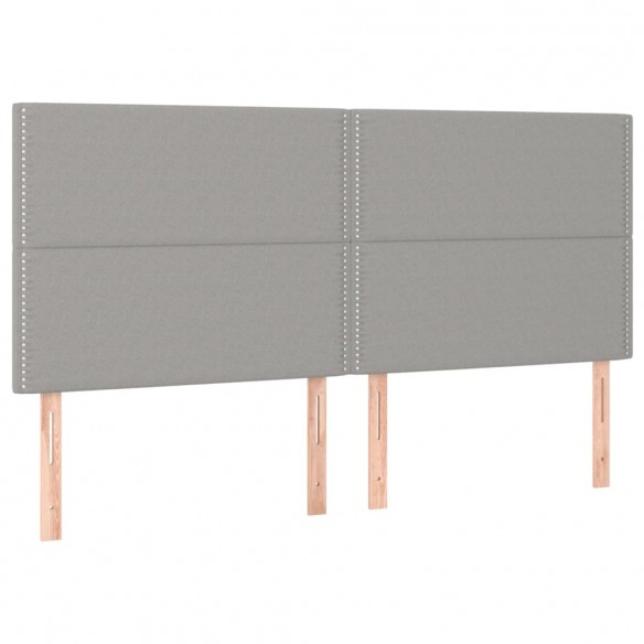 Cadre de lit et matelas et LED Gris clair 200x200 cm