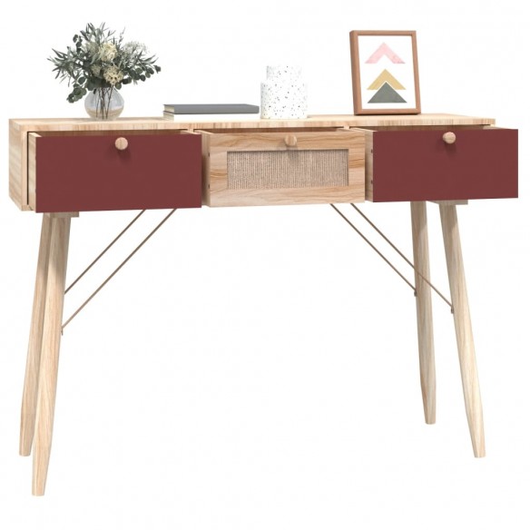 Table console avec tiroirs 105x30x75 cm bois d'ingénierie