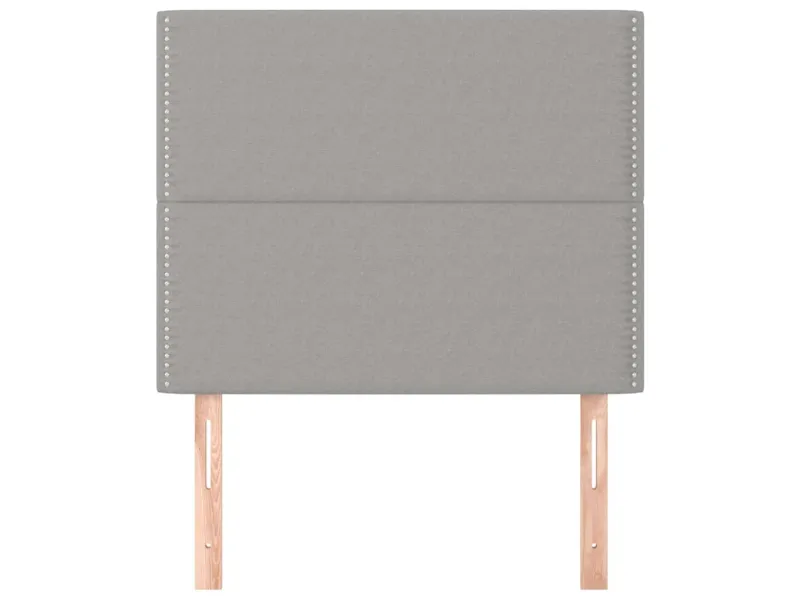 Têtes de lit 2 pcs Gris clair 100x5x78/88 cm Tissu