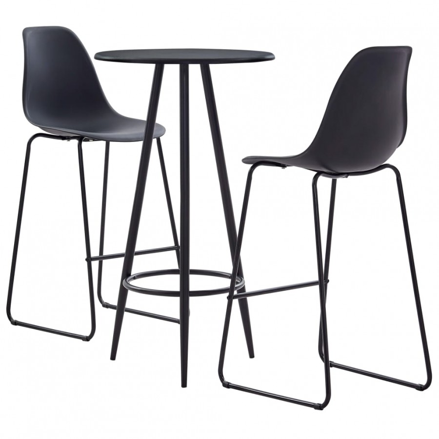 Ensemble de bar 3 pcs Plastique Noir