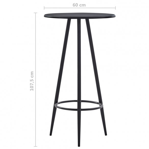 Ensemble de bar 3 pcs Plastique Noir