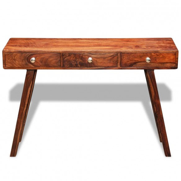 Table console avec 3 tiroirs 76 cm Bois massif de Sesham