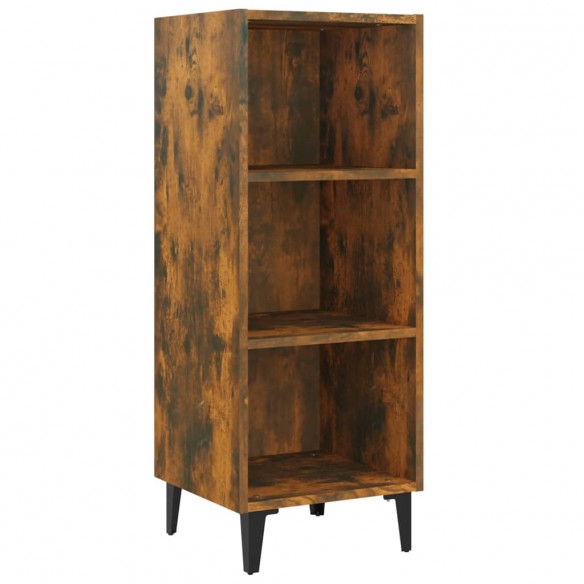 Buffet chêne fumé 34,5x32,5x90 cm bois d'ingénierie