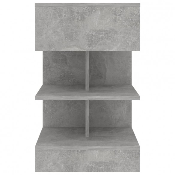 Table de chevet Gris béton 40x35x65 cm Aggloméré