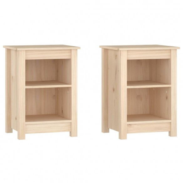 Tables de chevet 2 pcs 40x35x55 cm Bois de pin solide