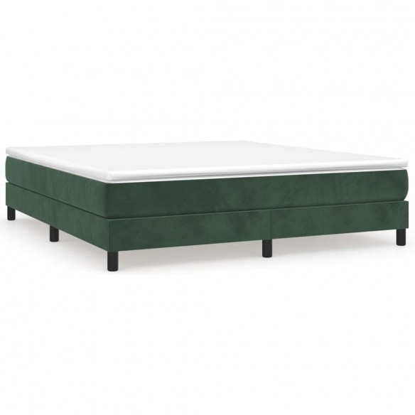 Cadre de lit Vert foncé 160x200 cm Velours