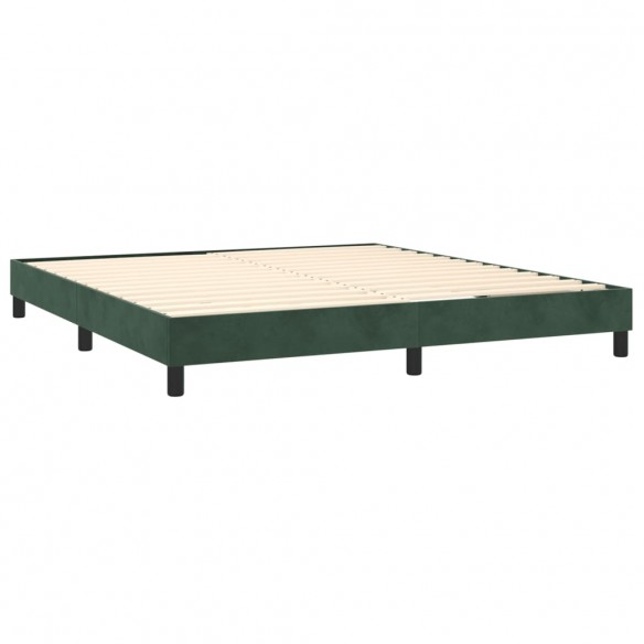 Cadre de lit Vert foncé 160x200 cm Velours