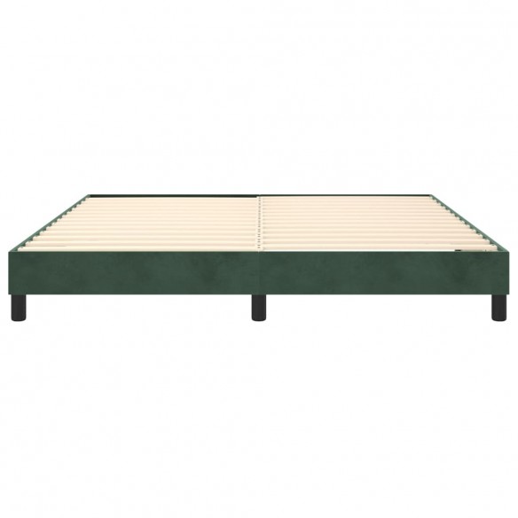 Cadre de lit Vert foncé 160x200 cm Velours