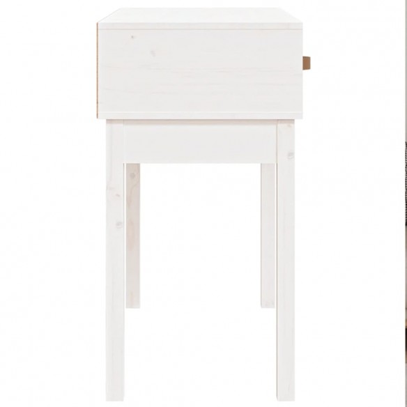 Table console Blanc 76,5x40x75 cm Bois massif de pin