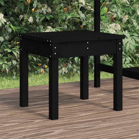 Banc de jardin noir 50x44x45 cm bois massif de pin