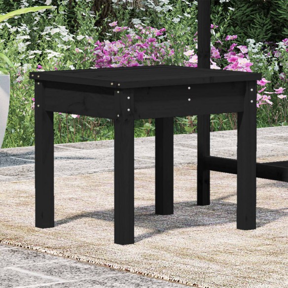 Banc de jardin noir 50x44x45 cm bois massif de pin