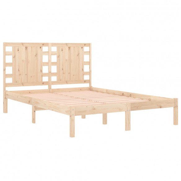 Cadre de lit bois massif 135x190 cm double