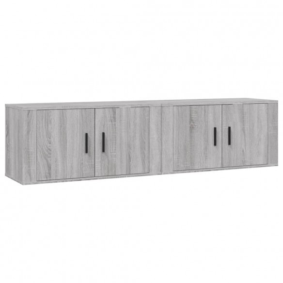 Meubles TV muraux 2 pcs sonoma gris 80x34,5x40 cm